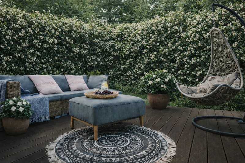 Outdoor plants jasmine seating area